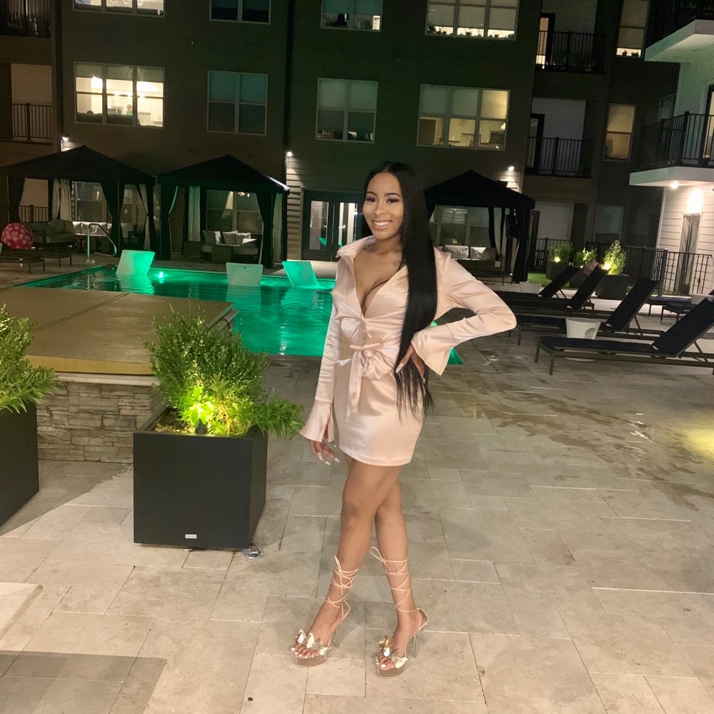 Silk Pink Dress - Picture 2 of 5